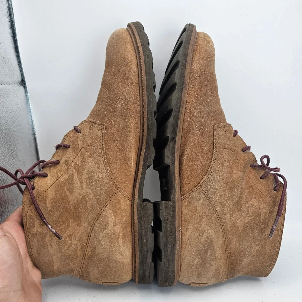 Sorel Madson Chukka Tan Suede Camo Lace Up Boots Mens 9.5 NM2462-286